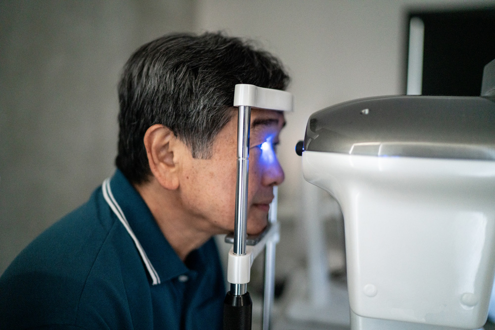 Man getting an eye exam