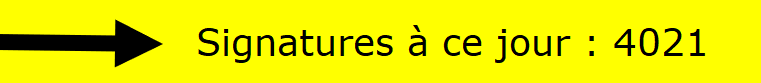 Signatures à ce jour : 4021