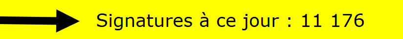 Signatures à ce jour : 11 176