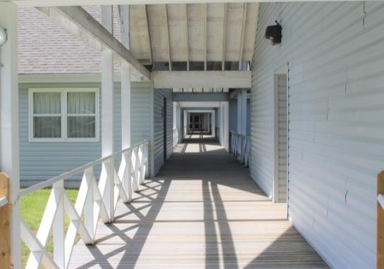 Walkway to cabins