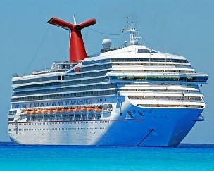 Cruise ship on the water 