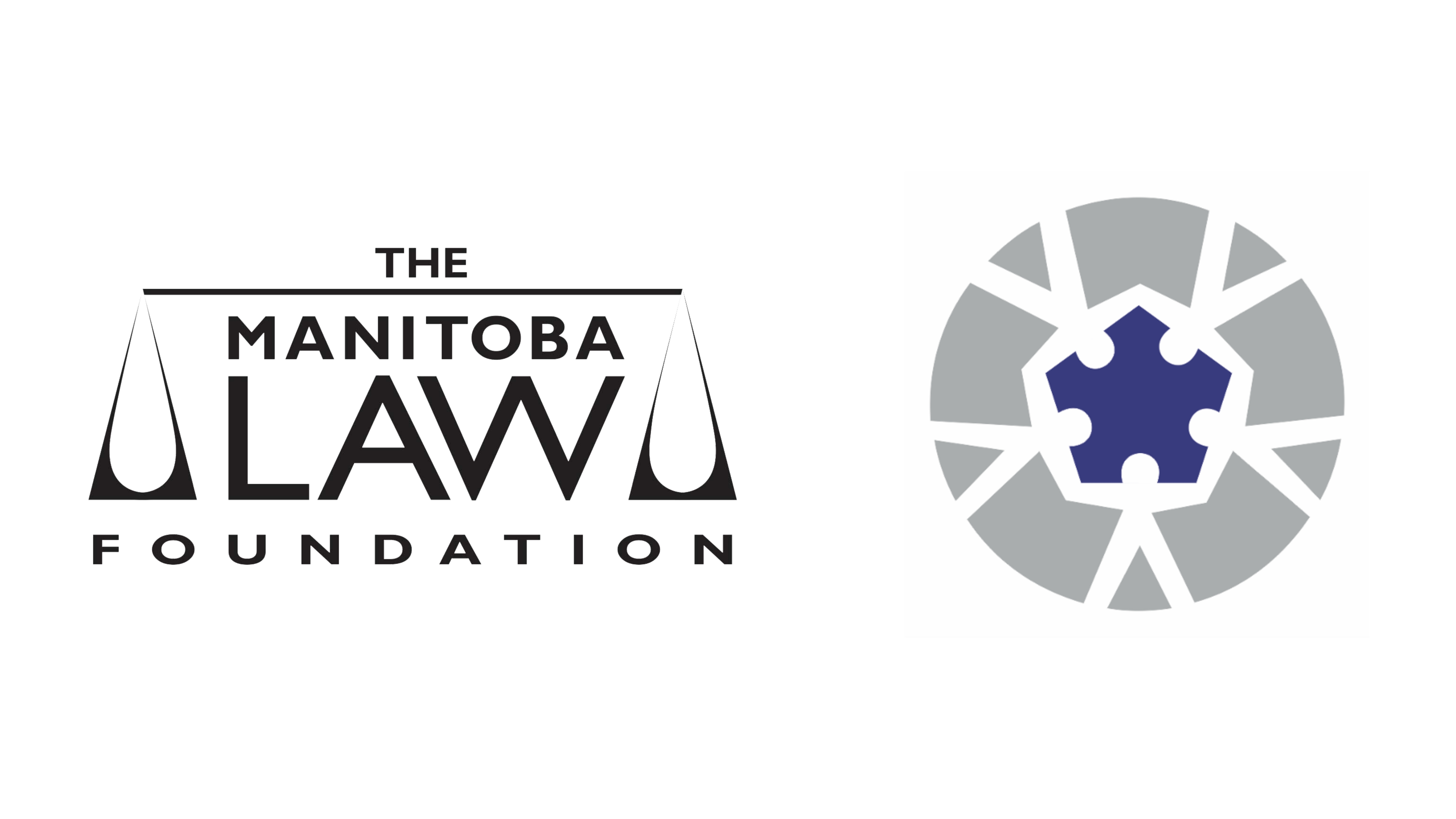 A banner featuring the Manitoba Law Foundation logo (left) And CLEA logo (right).