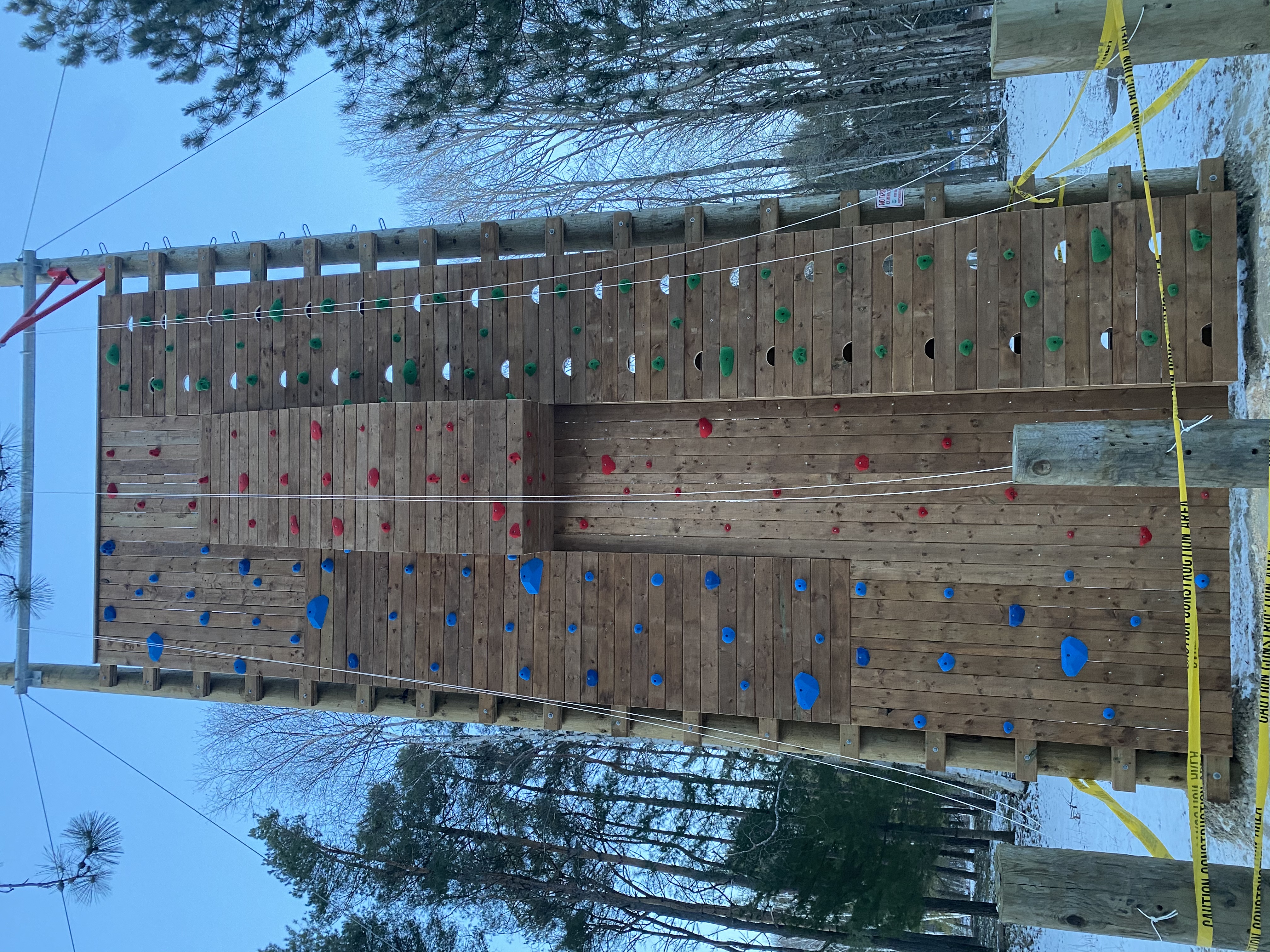 The climbing tower structure at Lake Joe.