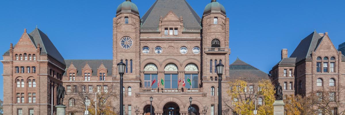 Queens Park front exterior/building entry (the Ontario Legislative building