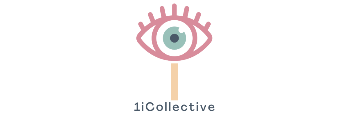 The 1iCollective logo An illustration of an eye with a pink outline and a blue iris. Below the eye is a peach-coloured vertical line and the text: 1iCollective.]