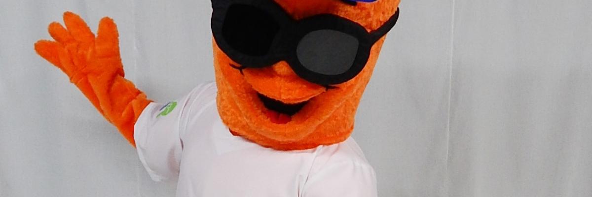 Mascotte les bras ouverts