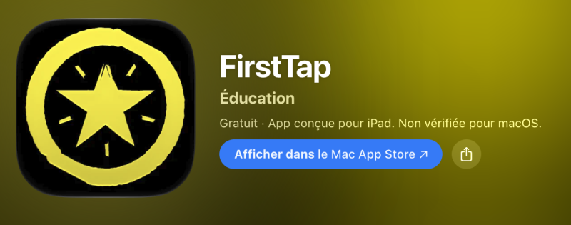 Une capture d'écran de l'application dans l'App Store d'Apple