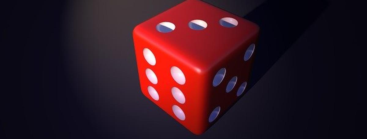 A red roll of dice.