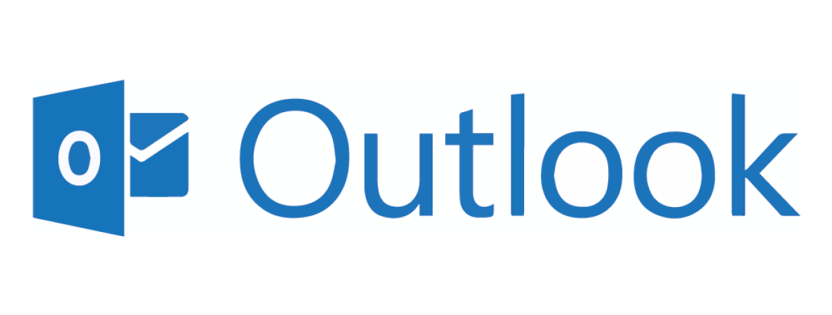 Logo Oulook bleu avec l'icône d'une lettre
