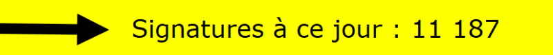 Signatures à ce jour : 11 187