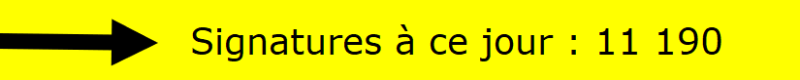 Signatures à ce jour : 11 190
