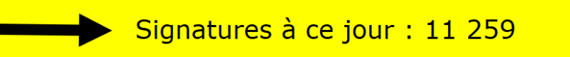 Signatures à ce jour : 11 259