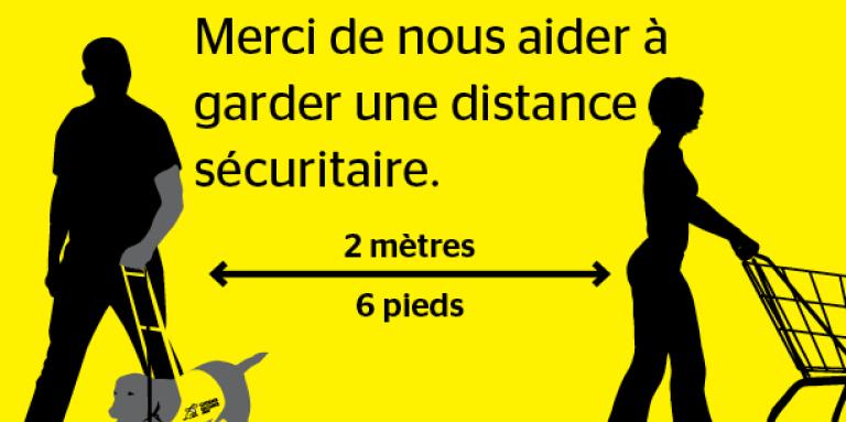 Les chiens-guides ne comprennent pas la distanciation sociale. Merci de nous aider à garder une distance sécuritaire.