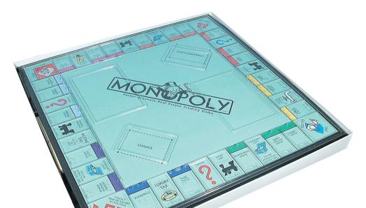 A braille monopoly board game.