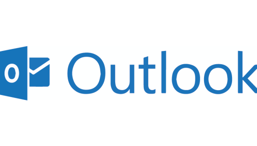 Logo Oulook bleu avec l'icône d'une lettre