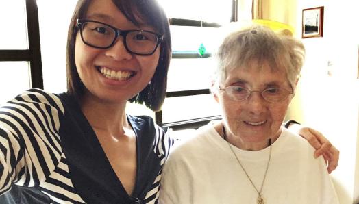 Kristin & Mary Cogswell pose for a photo together. 