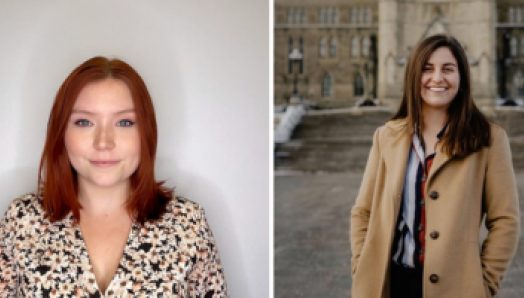 Professional headshots of Trisha Légère-Leblanc (left) and Matteya Wendling (right).